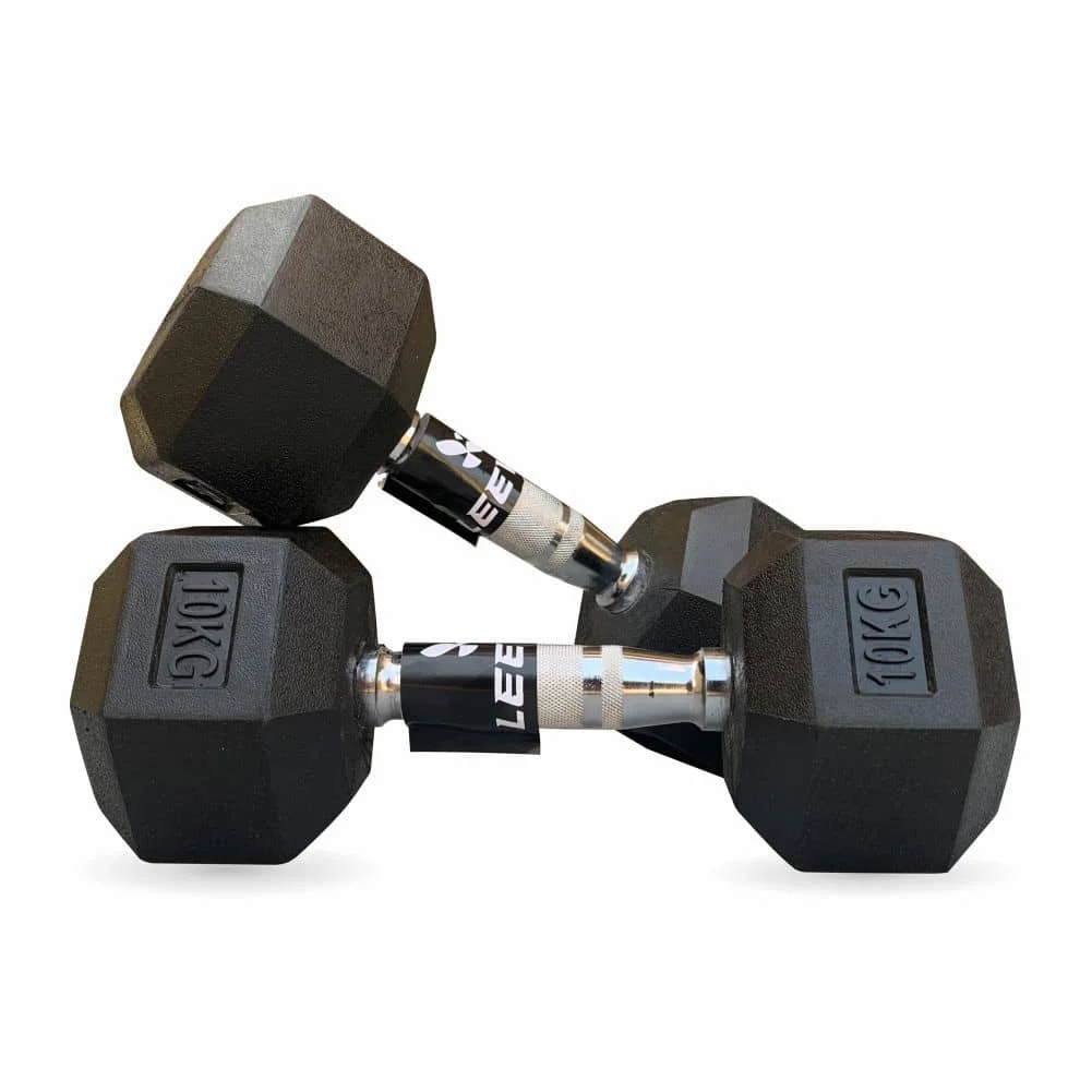 Hex Rubber Dumbbells